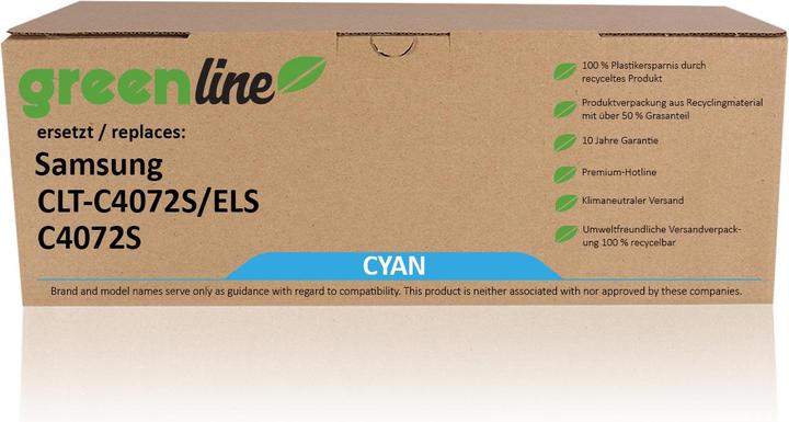 Produktbild Inkadoo Toner greenline ersetzt Samsung CLT-C 4072 S/ELS / C4072S Toner, cyan Cyan (C)