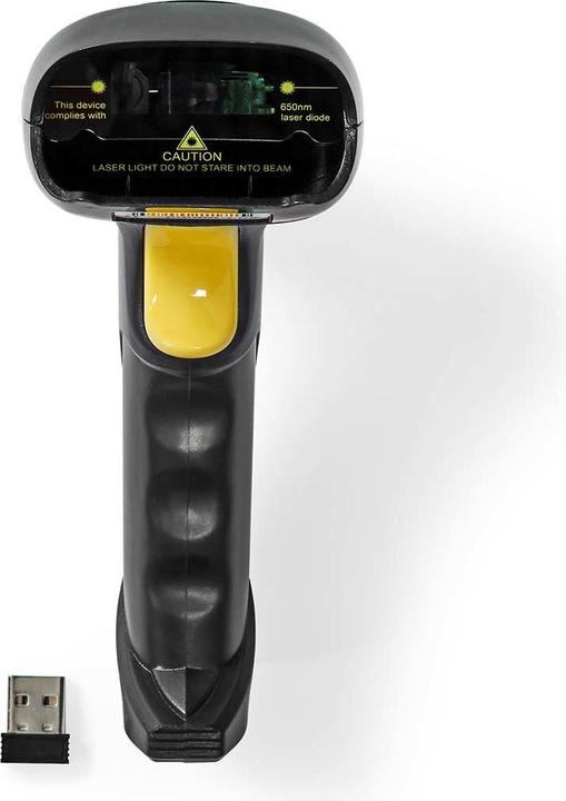 Produktbild Nedis Barcodescanner | Laser | Wireless | 1D Linear | Batteriebetrieben / Stromversorgung über USB | (1D-Barcodes)