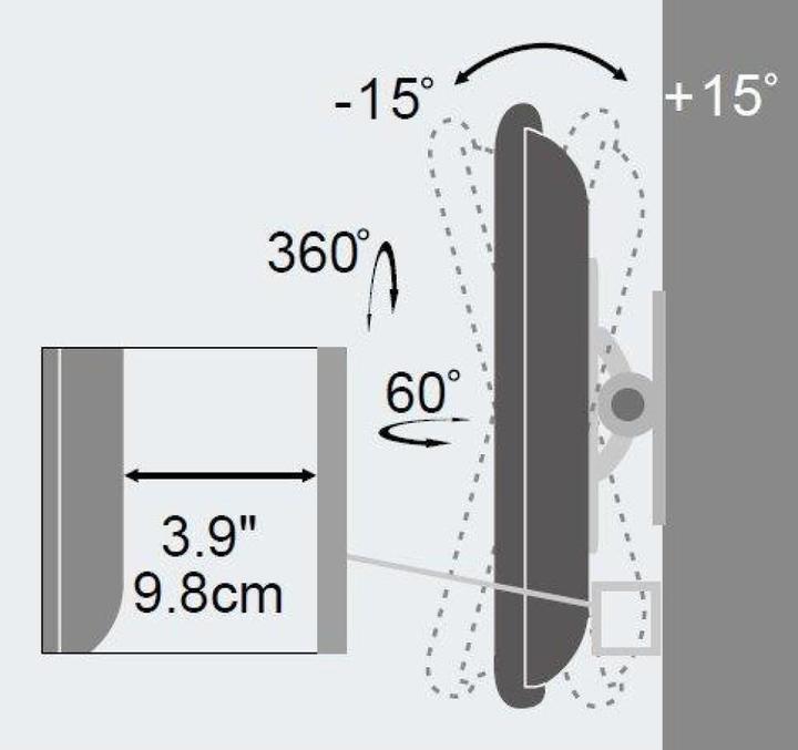 Actual product image Techly ICA-LCD-201BK (Wall, 30", 23 kg)