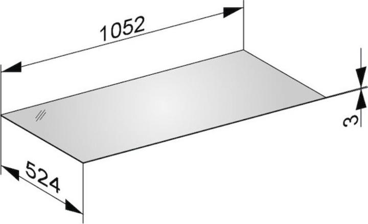 Actual product image Keuco Cover plate EDITION 11 Cristalling glass 1052x3x524mm cash