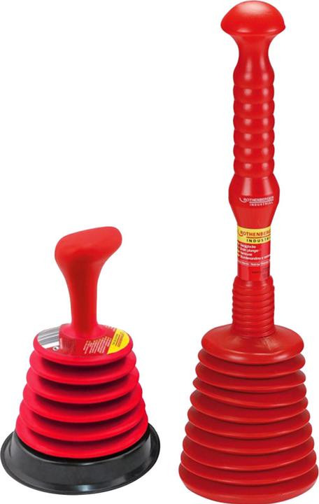 Produktbild Rothenberger Industrial 2 x Pümpel: 1 x RoPü Mini für Waschbecken und Dusche | 1 x RoPü Maxi für Toi (2 Stk.)
