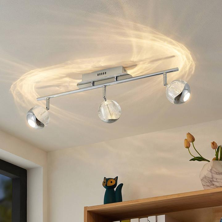 Image du produit Lucande Kilio Spot de plafond à LED, 3 flammes, chrome (1210 lm)