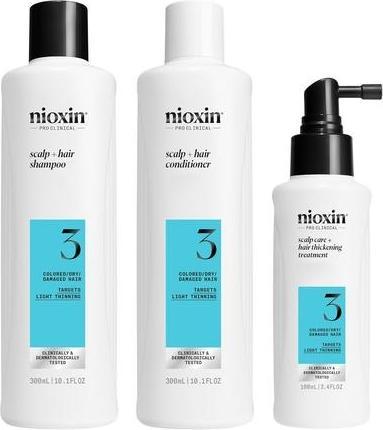 Image du produit Nioxin System 3 Kit Shampooing 300ml Conditionneur 300ml Traitement 100ml Kit de prévention de la chute (Set soin capillaire)