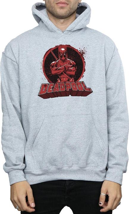 Immagine prodotto Deadpool Crossed Arms Logo Felpa con Cappuccio Uomo (L)