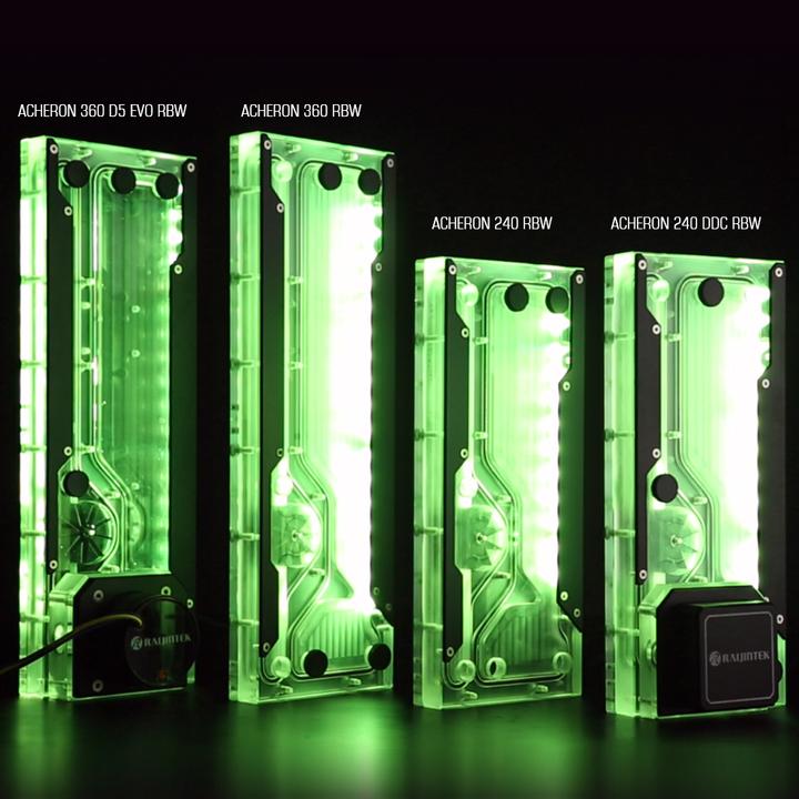 Produktbild Raijintek ACHERON 360 RBW Distro Plate - Acryl, D-RGB