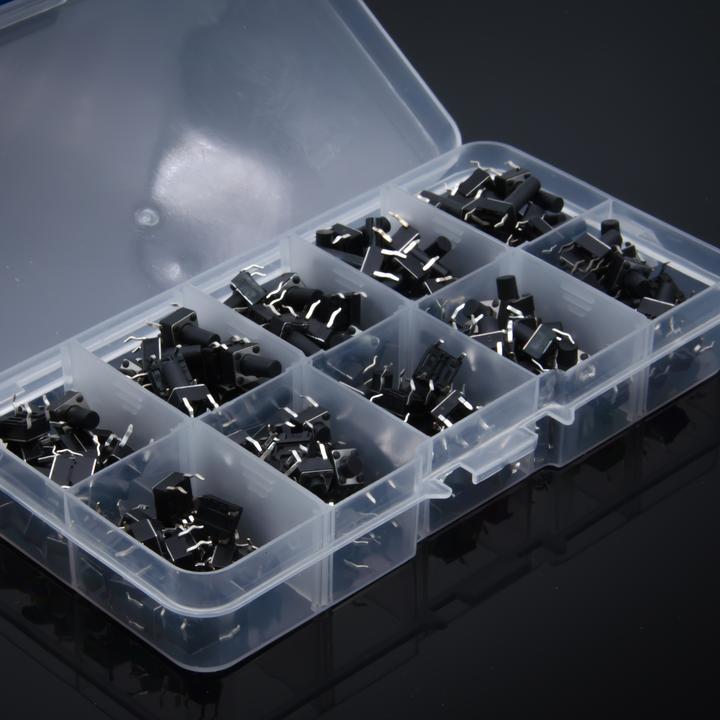 Actual product image Purecrea Tactile mini push button set 200 pieces