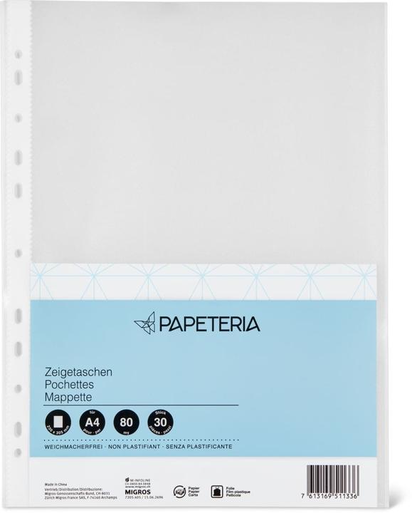Papeteria Mappette A4 80my (A4, 30 x)