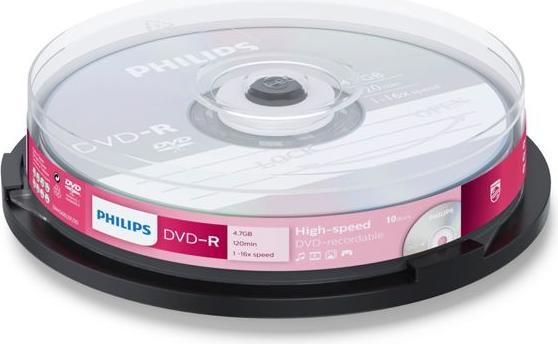 Actual product image Philips 1x10 DVD-R 4.7GB 16x SP (10 x)