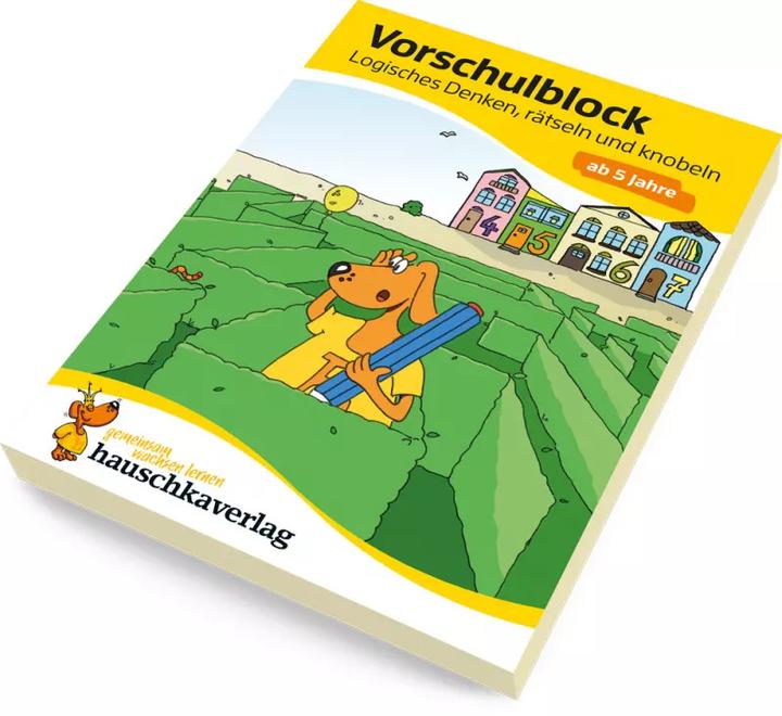 Actual product image Vorschulblock - Logisches Denken, rätseln und knobeln ab 5 Jahre (German, Sabine Dengl, Linda Bayerl, 2023)
