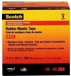 Produktbild 3M Rubber Mastic Tape, 2 pc(s), Black, Rubber, 500 V, RoHS 2011/65/EU, 3 m