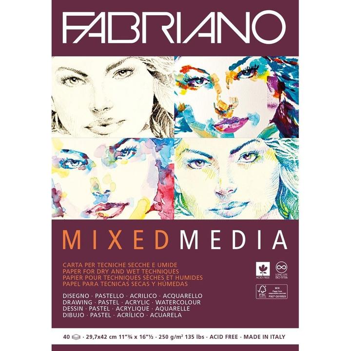 Actual product image Fabriano Painting pad Mixed Media A3, 40 sheets (A3)