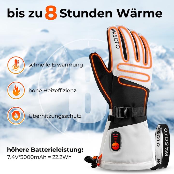 Produktbild Kiwikā Heizhandschuhe weiss-schwarz (S)