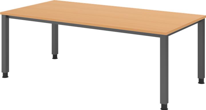 Produktbild Hammerbacher Schreibtisch 4Fuss eckig 200x100cm Buche (200 x 100 cm)