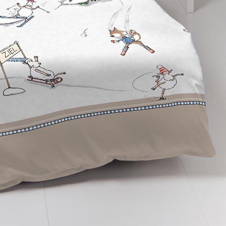 Actual product image Kaeppel Beaver Bed Linen On Fast Skids natural (Pillowcase, 135x200 cm + 80x80 cm)