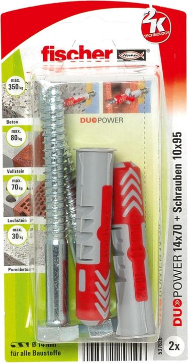 Produktbild Fischer DuoPower 14x70 S K (2). (2 Stk.)