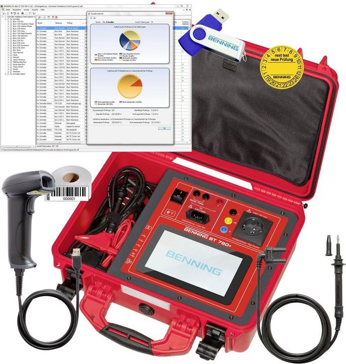 Produktbild Benning ST 760+ Set Gerätetester-Set (CAT II 300V)