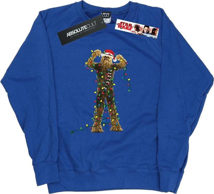 Actual product image Star Wars Womens/Ladies Chewbacca Christmas Lights Sweatshirt (XXL)