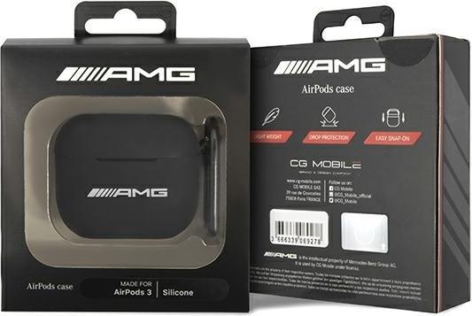 Image du produit Mercedes AMG AMA3RBK Coque AirPods 3 czarny/black Silicone Big Logo (Manchon pour casque d'écoute)