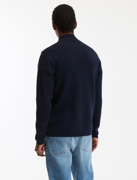 Actual product image La Redoute Collections Signature Merino Wool Cardigan with Zipper (L)