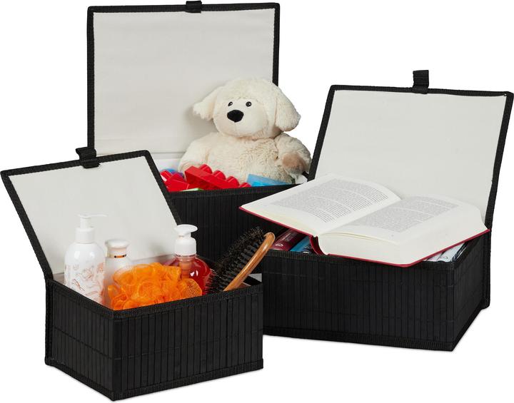 Actual product image Relaxdays Set of 3 Storage Baskets (3 x, 33 x 25.5 x 15 cm)