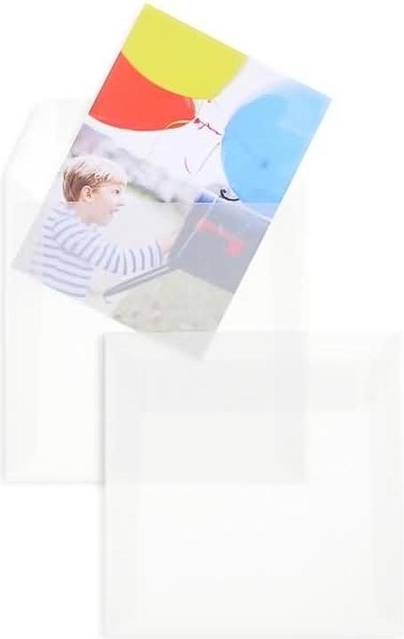 Actual product image Blanke Envelopes 150x150mm 90g/sqm adhesive PU=100 pieces transparent-white (100 x)