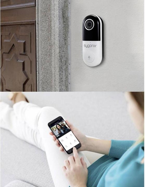Produktbild Sygonix SY-DB-400 Türklingel mit Kamera und WLAN (WLAN)