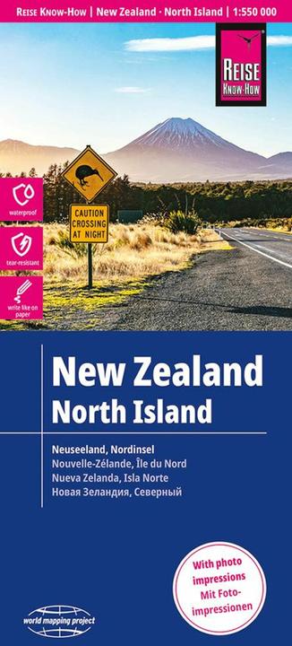 Produktbild Landkarte Neuseeland, Nordinsel 1:550.000