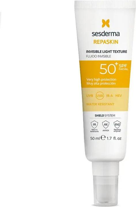 Actual product image Sesderma Repaskin Invisible Fluid Spf50 50ml (Sun cream face, SPF 30, 50 ml, 80 g)