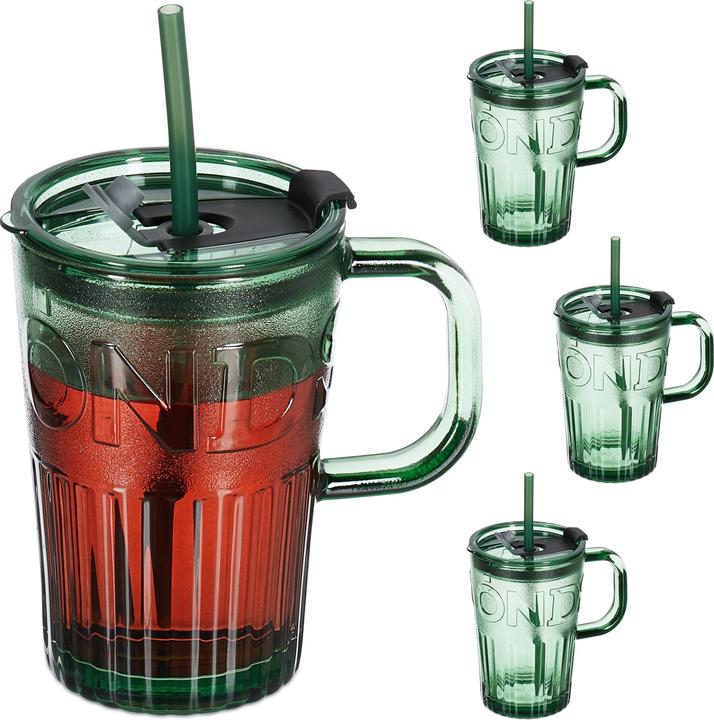 Actual product image Relaxdays 4x Glass cup (0.45 l, 4 x)