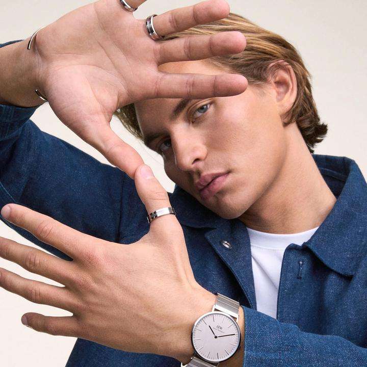 Produktbild Daniel Wellington Classic Piano Link Silver Unitone (Analoguhr, 40 mm)