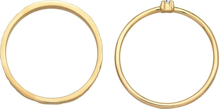 Image du produit Elli Bague en cristal, Organic, Ring Set, Bague solitaire (58, Argent 925)