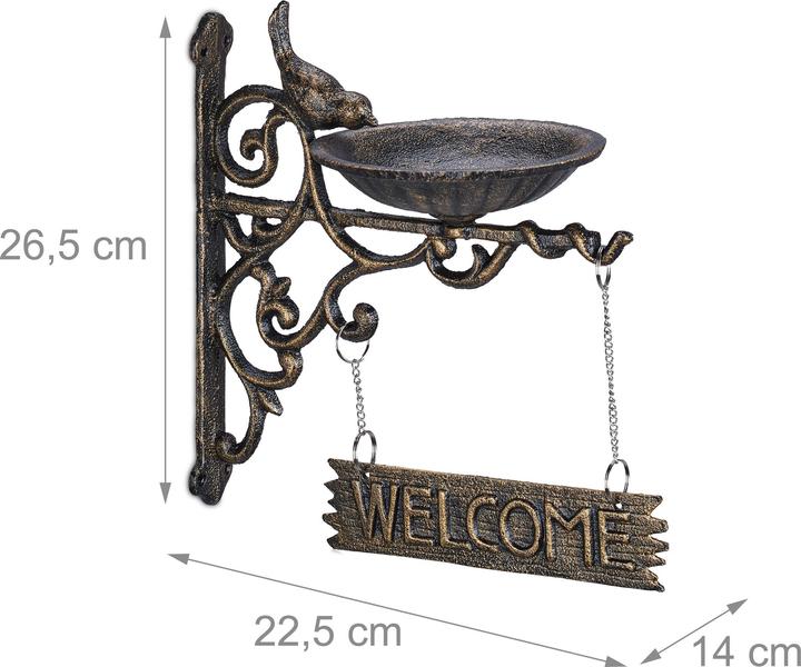 Actual product image Relaxdays Birdbath
