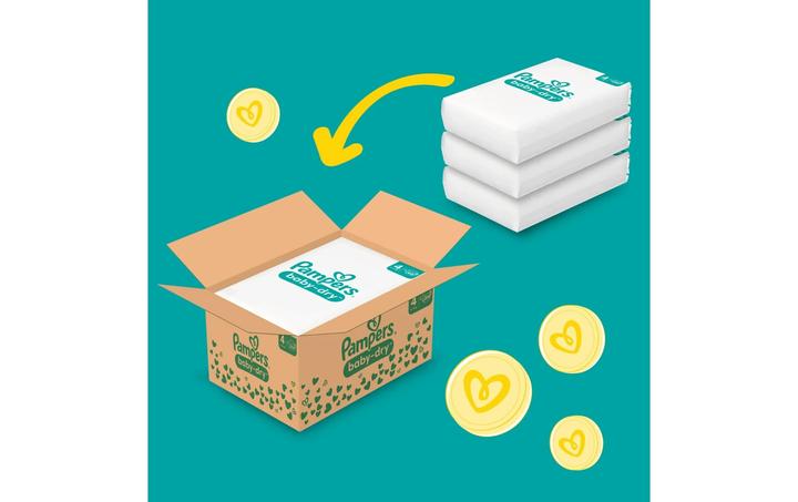 Actual product image Pampers Baby-Dry (Size 4, Monthly box, 204 Piece)
