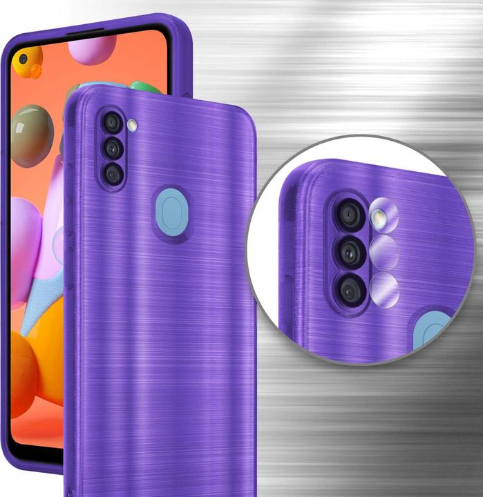 Image du produit Cadorabo Housse pour Samsung Galaxy A11 / M11 en TPU brossé Protection de l'appareil photo LM160 Style (Samsung Galaxy A11, Samsung Galaxy M11)