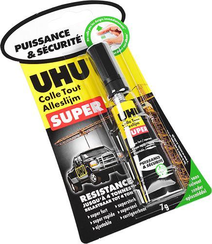 Produktbild UHU Colle SUPER Strong & Safe, 7 g, sur carte blister (7 g)