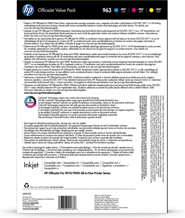 Image du produit HP 963 Valuepack (M, C, Y)