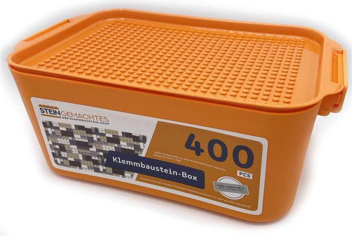 Produktbild Kazi Klemmbaustein-Box mit 400 Plates in Braun - Sand - Grau - Transparent