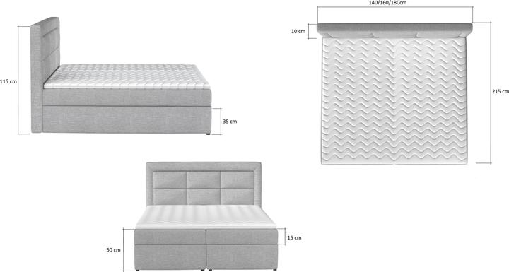 Actual product image ELTAP Vivre mit Stauraum (180 x 200 cm)