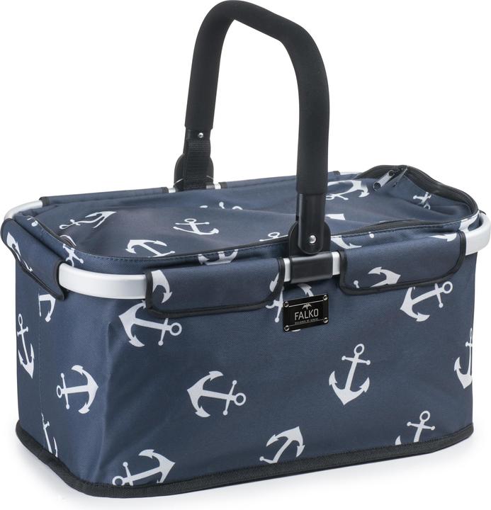 Image du produit Genius Panier Falko, bleu foncé avec ancres