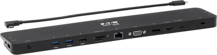 Produktbild Eaton USB-C Dock Triple Display 4K HDMI & DP VGA USB 3.2 Gen 1 USB-A/C Hub GbE 100W PD Cha (USB-C, 3 Ports)