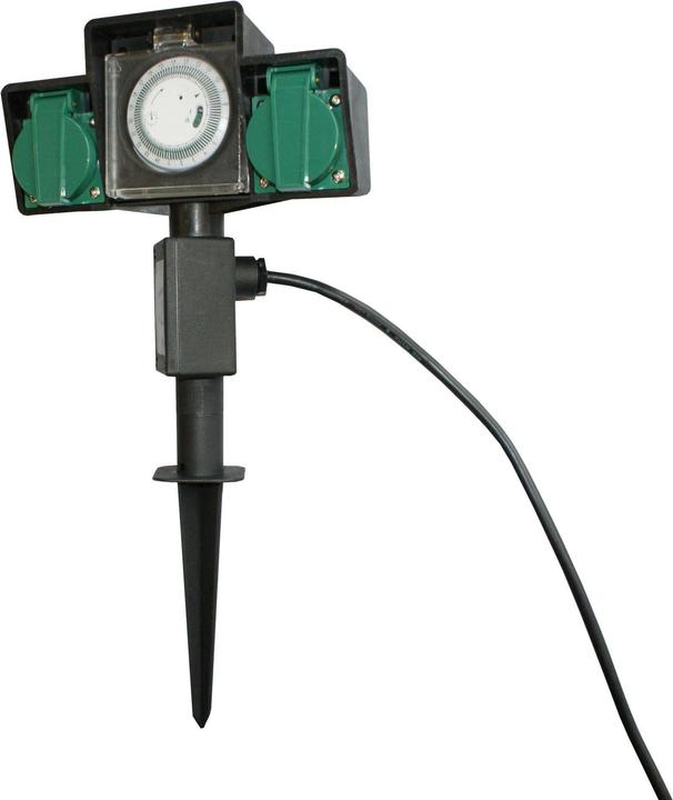 Max Hauri Piquet de jardin 2x type 13 avec minuterie IP44
