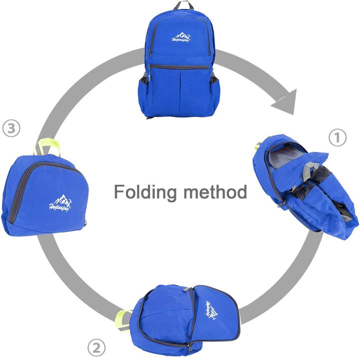 Actual product image Intirilife Foldable Backpack in Azure (36 l)