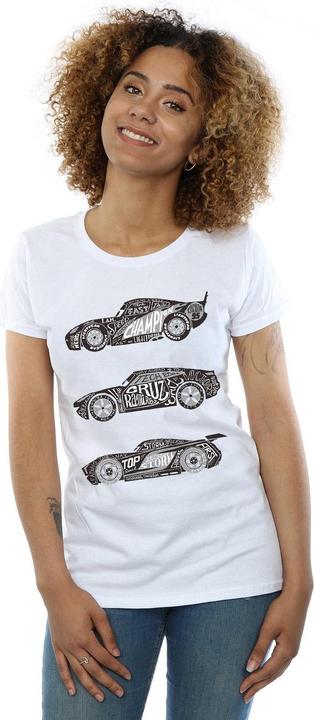 Immagine prodotto Disney Cars Text Racers Maglietta Donna (L)