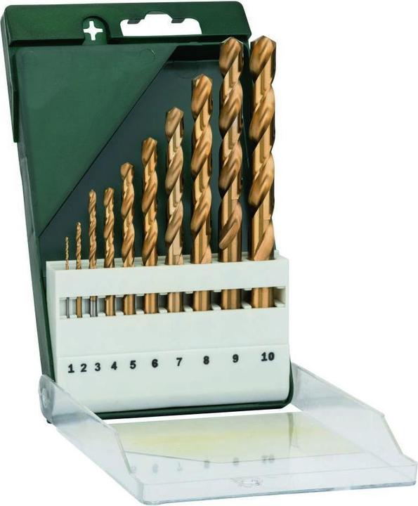 Produktbild Bosch Zubehör 10tlg. Metallbohrer-Set HSS-TiN (1 mm, 2 mm, 3 mm, 4 mm, 5 mm, 6 mm, 7 mm, 8 mm, 9 mm)