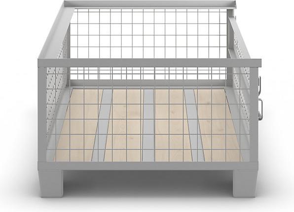 Produktbild Dippl Gitterbox, niedrige Bauform, 1 Längswand halb abklappbar, ab 1 Stück