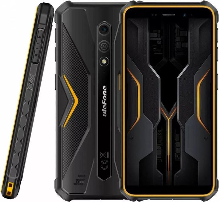 Image du produit Ulefone Smartphone Armor X12 Pro 4GB/64GB (etwas orange) ohne Ladegerät (64 Go, Noir, Orange, 5.45", Double SIM, 4G)