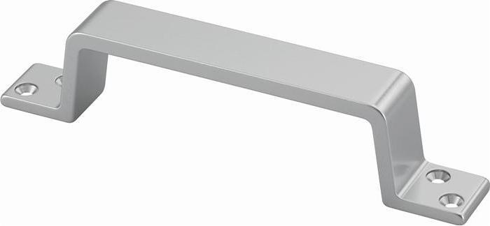 Hermeta Handgriff 420 Ausladung 34 mm Länge 150 mm Breite 21 mm Aluminium silberfarbig eloxiert Anzahl Lö...