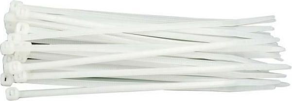 Image du produit Toya Ruban adhésif 200 x 2,5 mm 100 pièces blanc (Serre-câbles en plastique, 100 pcs)