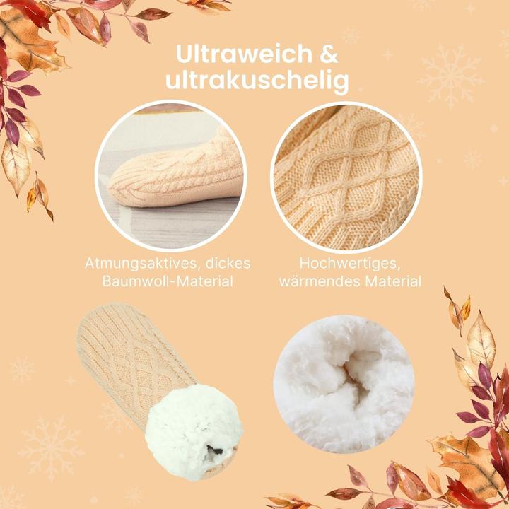 Image du produit Hermex Chaussons taille 35-38 Chaussettes d'hiver Chaussettes douillettes Chaussettes Fuzzy Pantoufles (35, 36, 37, 38)