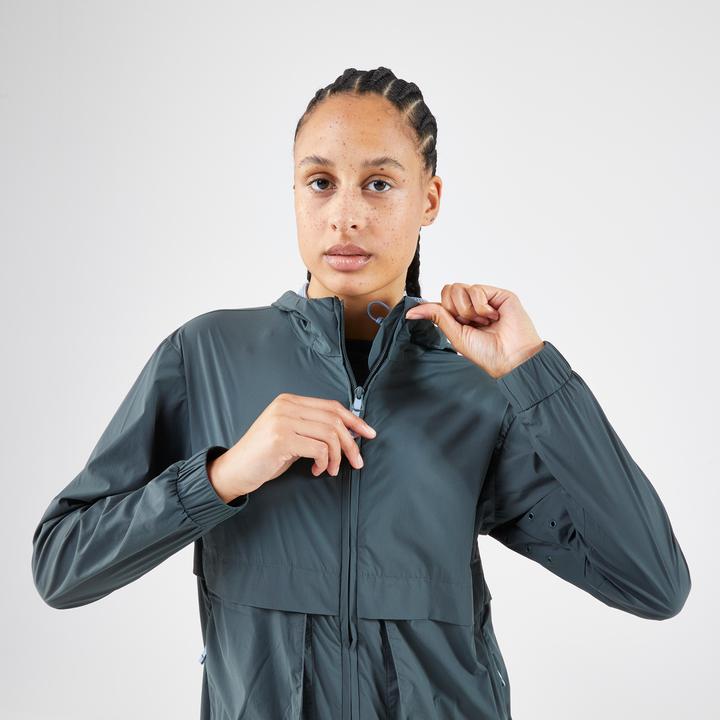 Actual product image Kiprun Women's windproof running jacket - Run 500 Wind green (36)